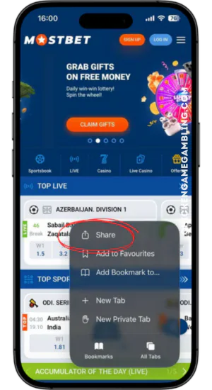 Open Safari
